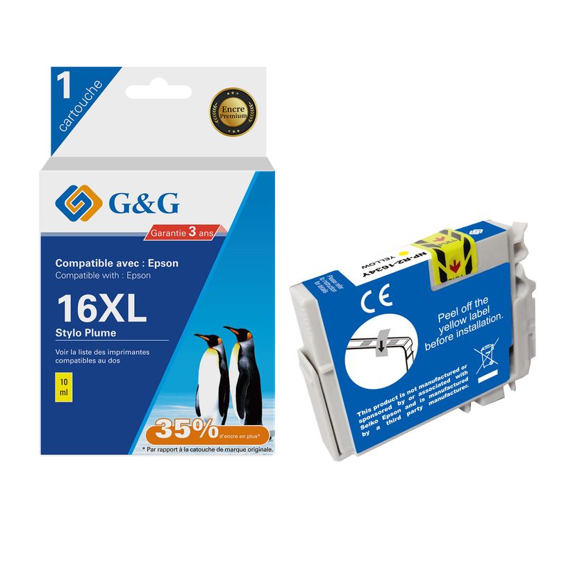 6937173406510-Cartouche compatible Epson 16XL Style plume - jaune - G&G-P_405242825_1-0