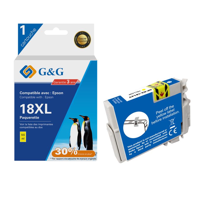 6937173406572-Cartouche compatible Epson 18XL Pâquerette - jaune - G&G-P_405242829_1-0