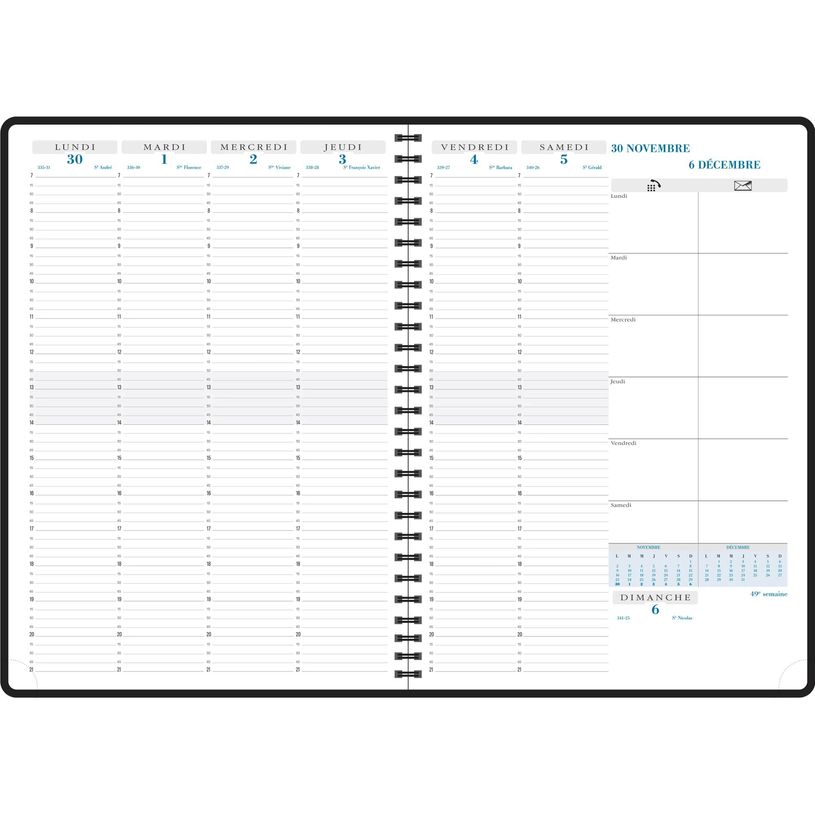 3660942052603-Agenda de bureau Forever Consultations 29S spiralé - Intérieur recyclé - 1 semaine sur 2 pages - 21 x 29,7 cm ---0