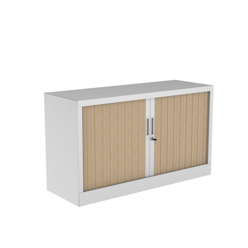 3700339996117-Réhausse pour armoire à rideaux metalliques -  L120 x H43 x P43cm - corps blanc/rideau c-P_405247694_1-0