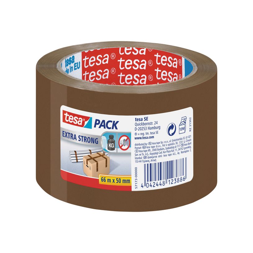 4042448123886-Tesapack Extra Strong - Ruban adhésif d'emballage - 50 mm x 66 m - havane-P_412061_1-0