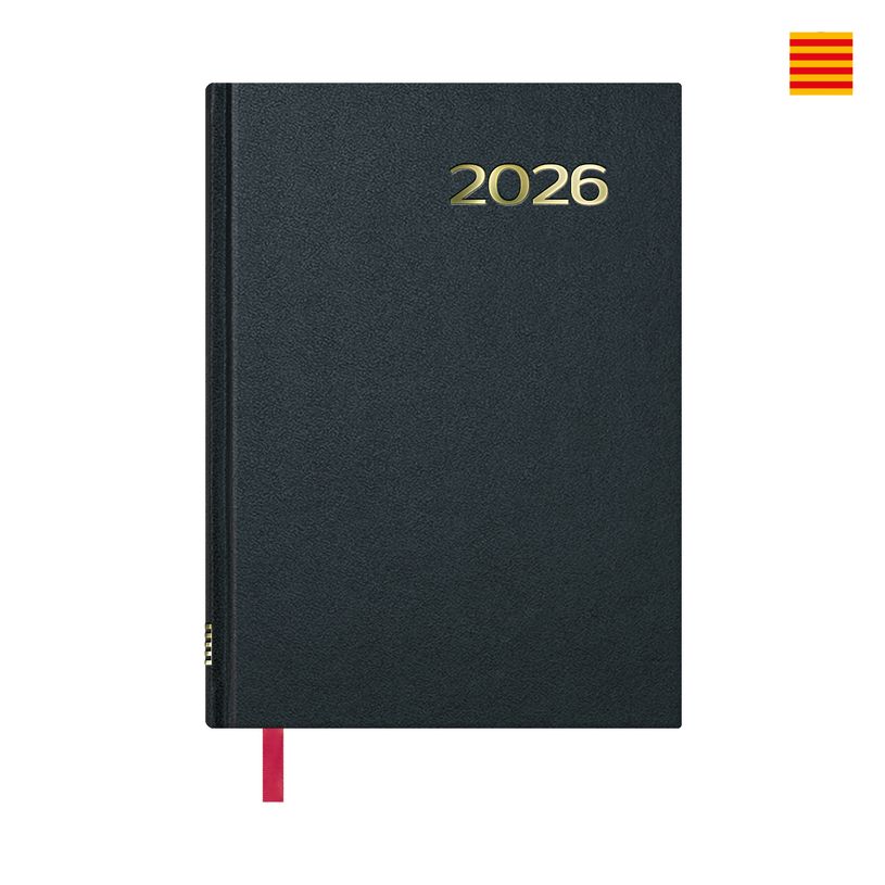 8421938114089-Dohe SINTEX - Agenda - 2015 - 1 jour par page - 288 feuilles - papier blanc - couverture noire - carton -509067-0