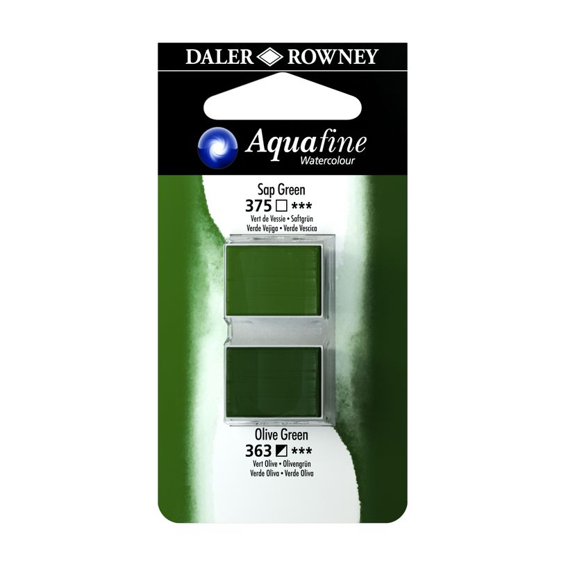 5011386118048-Daler-Rowney Aquafine - Ensemble de peinture - 2 parties - aquarelle - 2 couleurs - vert sève-P_669655_1-0