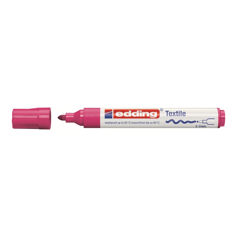 4004764014958-edding 4500 textile - Marqueur - pour textile - violet fluo - encre pigmentée à base d'eau -P_669761_1-0