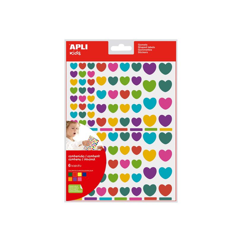 8410782187677-Apli Kids - 624 stickers cœurs - couleurs assorties-P_669961_1-0