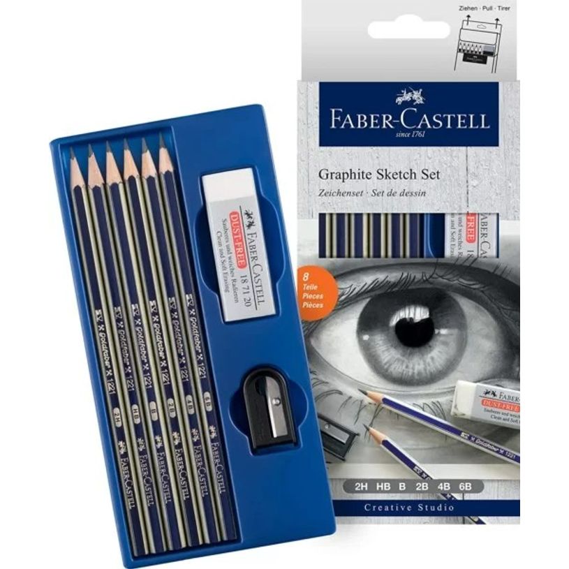 4005401140009-Faber-Castell Goldfaber - Set de 6 crayons graphites - 2B, 2H, 4B, 6B, B, HB-P_675948_3-0