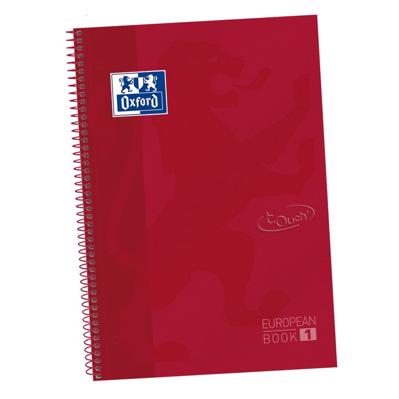 8412771024116-Oxford Touch' - Cahier à spirale 24 x 32 cm - 160 pages - petits carreaux (5x5 mm) - rouge-P_676738_1-0