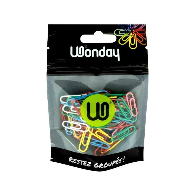 3457707510214-Wonday - 100 Trombones - 25 mm - couleurs assorties-P_751021_1-0