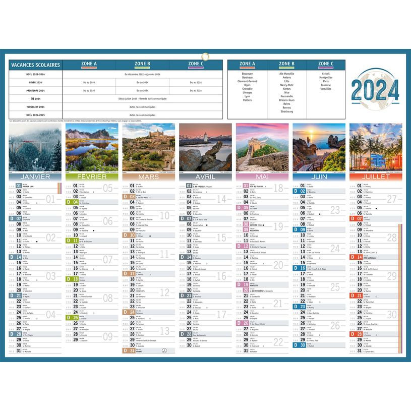 3592930026849-Bouchut Planète - Calendrier de banque 7 mois par face - 32 x 42 cm-P_77032654_1-0