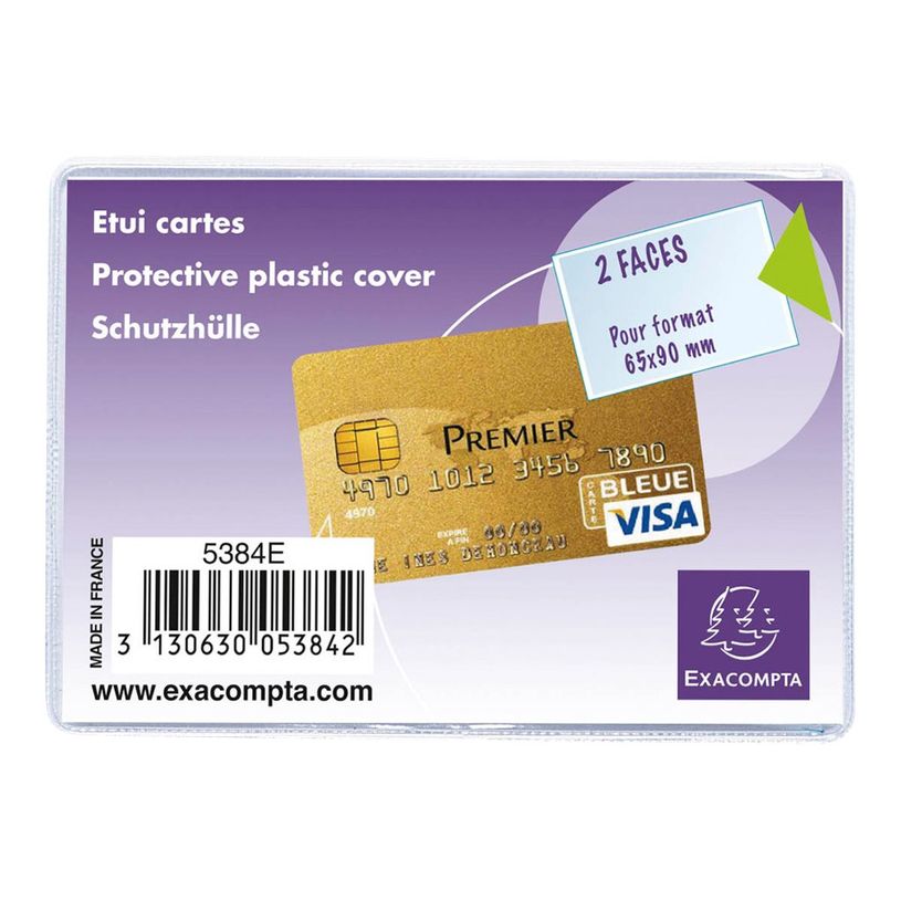 3130630053842-Exacompta - Pochette de protection - 65 x 95 mm - translucide incolore-P_79001281_1-0