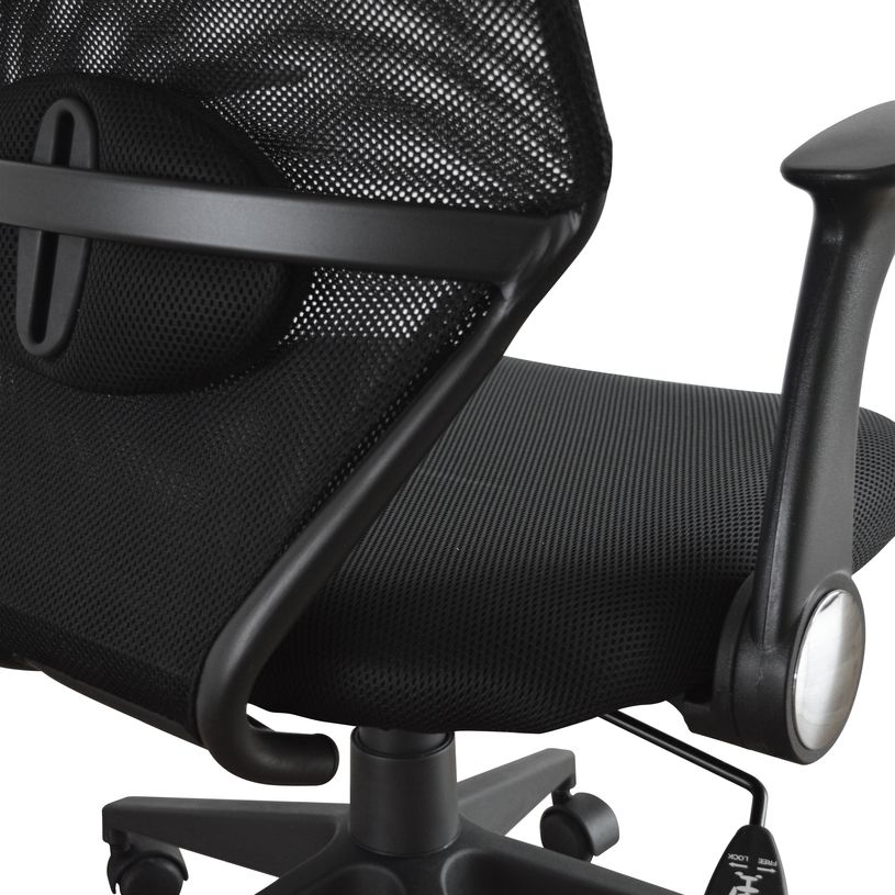 3397700053038-Fauteuil de bureau GALLEON - accoudoirs rabattables - appuie-tête réglable - noir-P_79150668_7-5