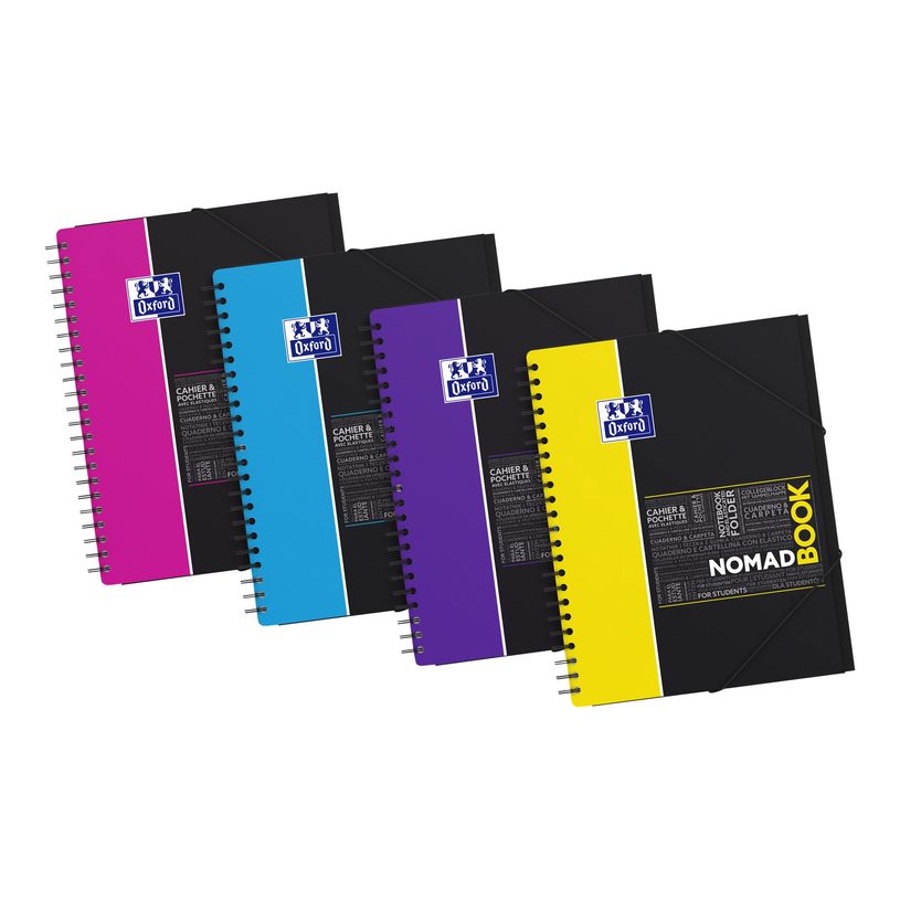 3020120056630-Oxford Etudiants - Cahier Nomadbook A4+ (24 x 29,7 cm) avec pochettes 3 rabats - 160 pages - petits carreaux (5x5 mm) - double spirale - disponib-P_79153762_1-0