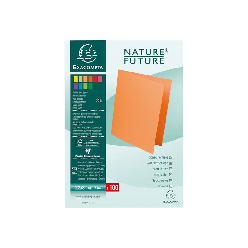 3288588000019-Exacompta Rock"s - 100 Sous-chemises - 80 gr - pour 100 feuilles - couleurs assorties-P_79346061_1-2