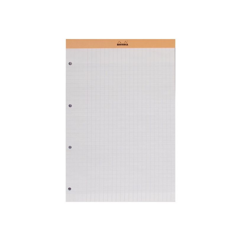 3037920201009-Rhodia Basics - Bloc notes - A4 - 160 pages - grands carreaux - 80g - orange-P_79350394_2-4