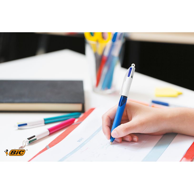 3086123372375-BIC 4 Couleurs Grip - Stylo à bille 4 couleurs - noir, rouge, bleu, vert - rétractable-P_79351125_5-4