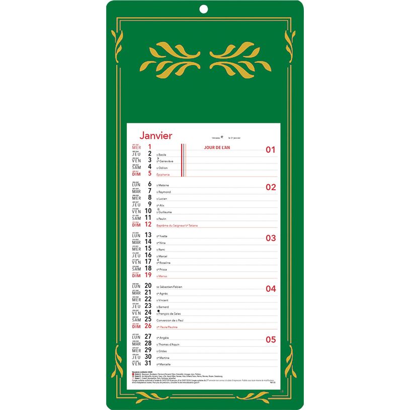 3664447118505-Oberthur - Plaque Skytos mensuel - 16 x 33,3 cm - disponible dans différentes couleurs-P_79351460_4-3