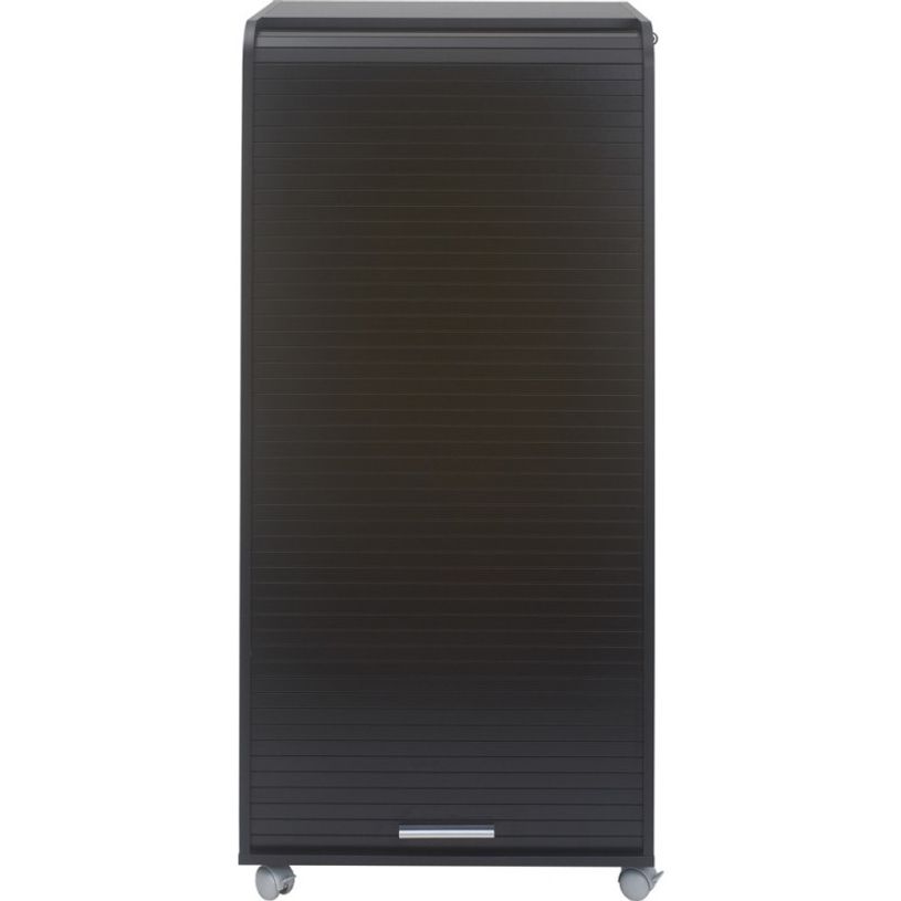 3253311400015-Armoire à rideaux ORGA - 2 tiroirs - H140 cm - Noir-P_79355311_2-0