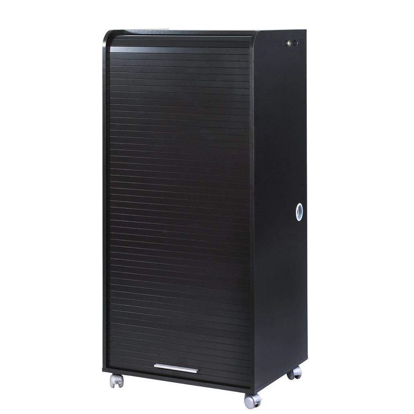 3253311400015-Armoire à rideaux ORGA - 2 tiroirs - H140 cm - Noir-P_79355311_4-2