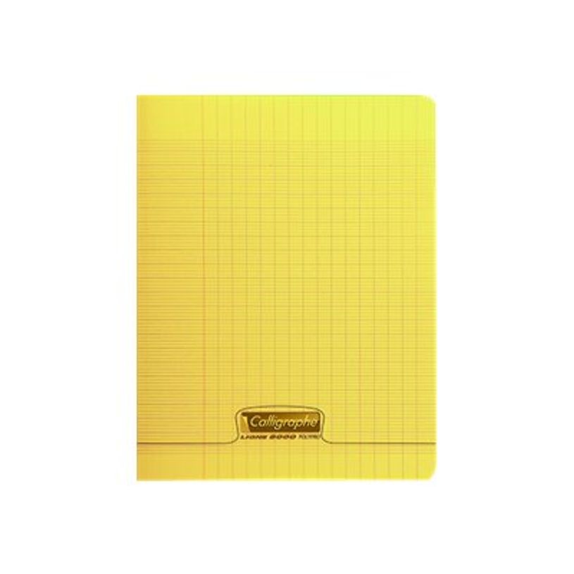 3210330181240-Calligraphe 8000 - Cahier polypro 17 x 22 cm - 96 pages - grands carreaux (Seyes) - jaune-P_79356974_1-0