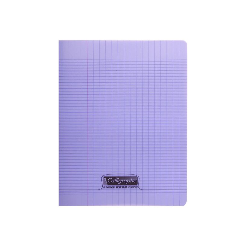 3210330181271-Calligraphe 8000 - Cahier polypro 17 x 22 cm - 96 pages - grands carreaux (Seyes) - violet-P_79356976_1-0