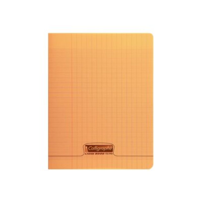 3210330181288-Calligraphe 8000 - Cahier polypro 17 x 22 cm - 96 pages - grands carreaux (Seyes) - orange-P_79356977_1-0