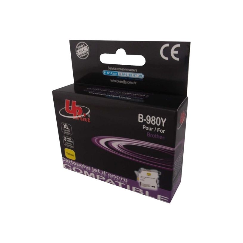 3584770881795-Cartouche compatible Brother LC1100/LC980 - jaune - Uprint-P_79359340_1-0