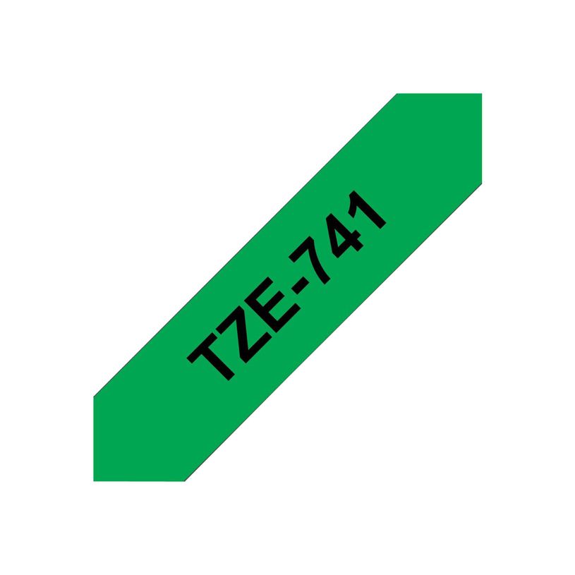 4977766691970-Brother TZe741 - Ruban d'étiquettes auto-adhésives - 1 rouleau (18 mm x 8 m) - fond vert -P_79360937_4-0