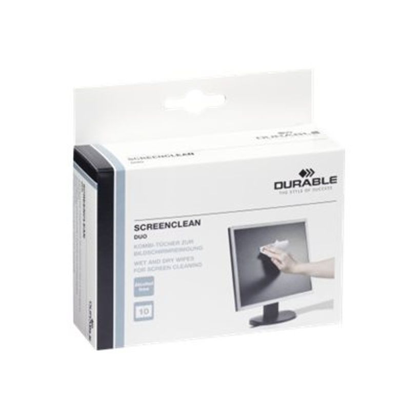 4005546501505-Durable Screenclean DUO - boite de 20 pochettes nettoyantes (10 sèches + 10 humides) pour -P_79361671_2-1