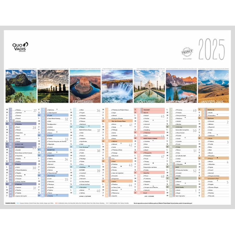 3371017523651-Quo Vadis - Calendrier Fantaisie 7 mois par face - 21 x 27 cm - Terre-P_79364642_2-1