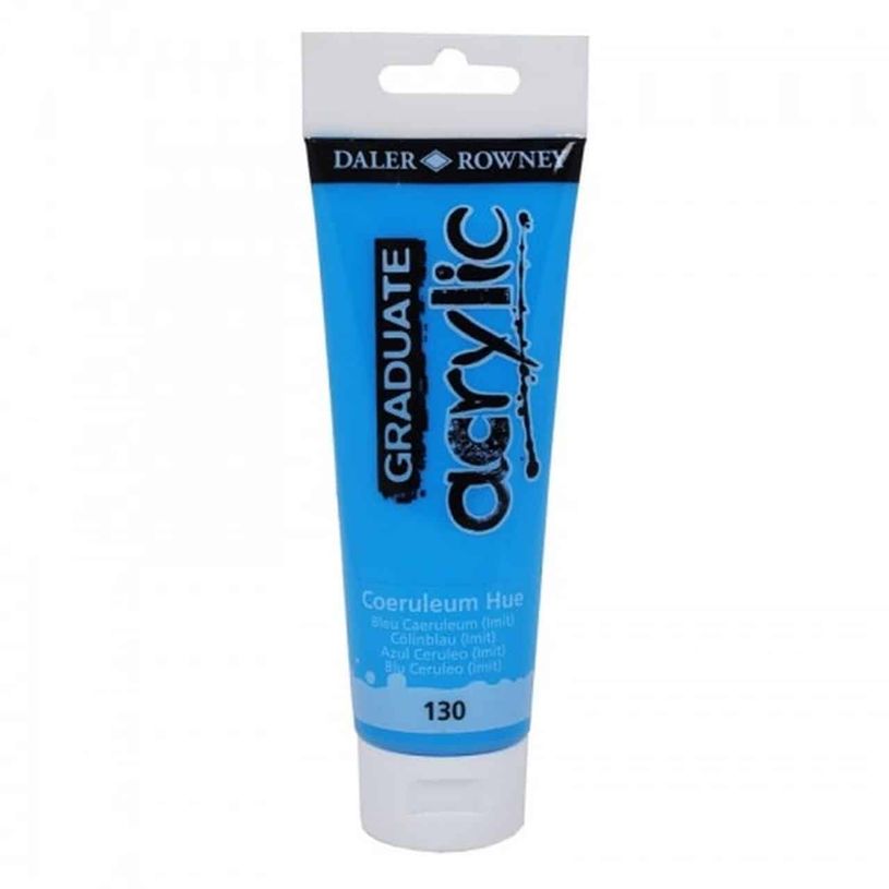 5011386020525-Daler-Rowney Graduate - Peinture acrylique - 120 ml - bleu céruléen-P_79365307_1-0