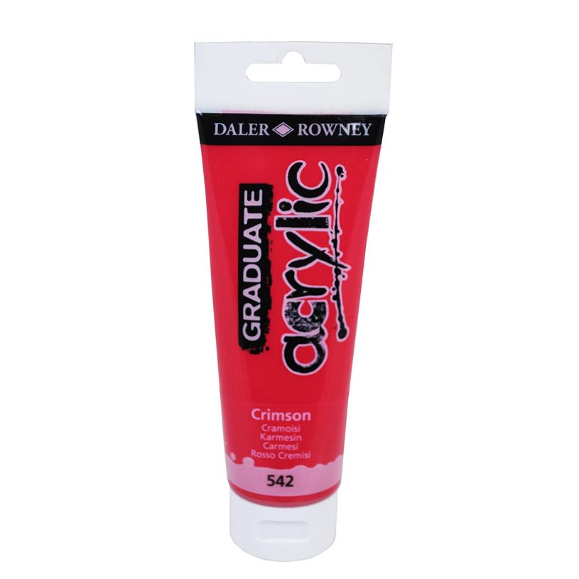 5011386020532-Daler-Rowney Graduate - Peinture acrylique - 120 ml - cramoisi-P_79365308_1-0