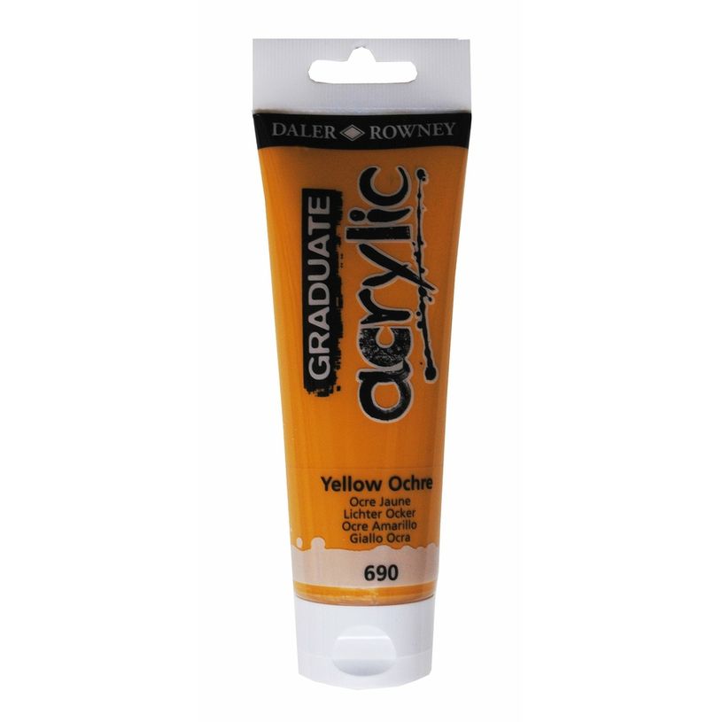 5011386020648-Daler-Rowney Graduate - Peinture acrylique - 120 ml - ocre jaune-P_79365319_1-0