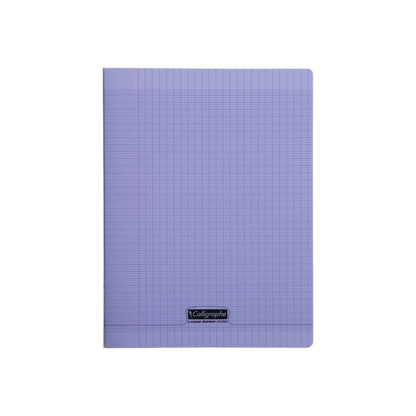 3210330181974-Calligraphe 8000 - Cahier polypro 24 x 32 cm - 96 pages - grands carreaux (Seyes) - violet-P_79367558_1-0