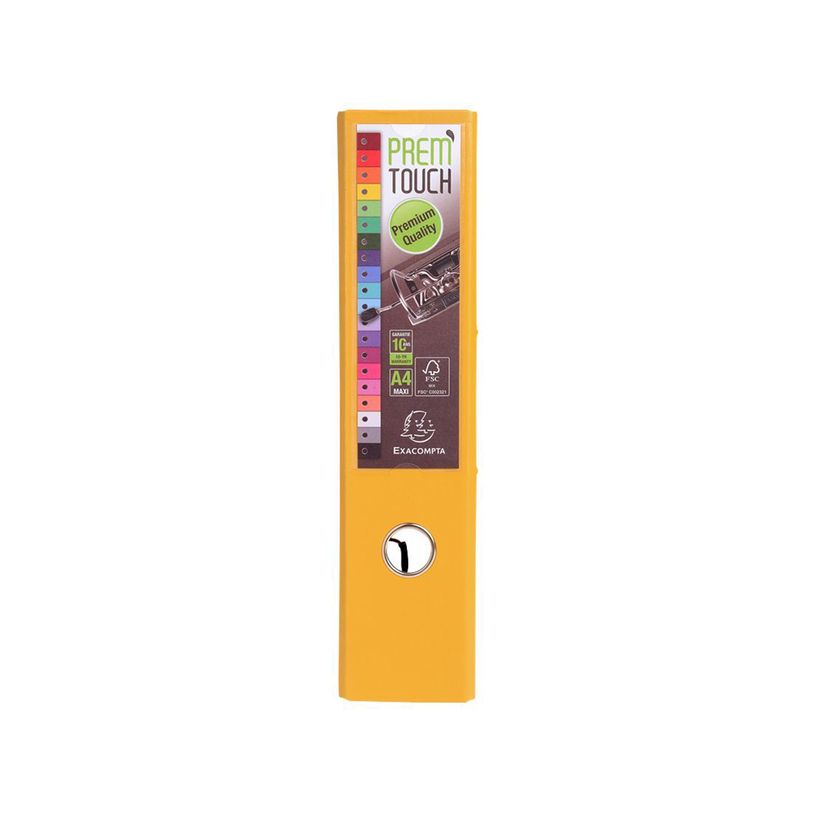 3130630533498-Exacompta Prem'Touch - Classeur à levier - Dos 80 mm - A4 Maxi - pour 715 feuilles - jaune-P_79368862_2-1