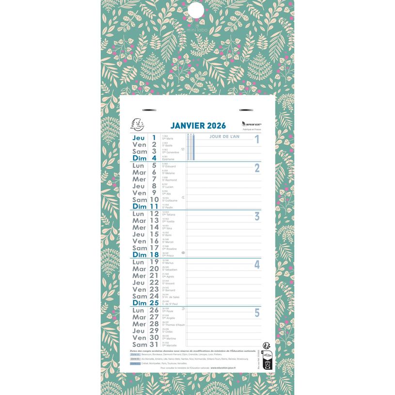 3660942034166-Exacompta Chevaux - calendrier--1