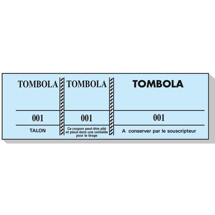 3130632965006-10 Blocs tombola 3 volets de 100 tickets - 4.8 X 15 cm- numérotés - couleurs assorties-P_79369926_3-2