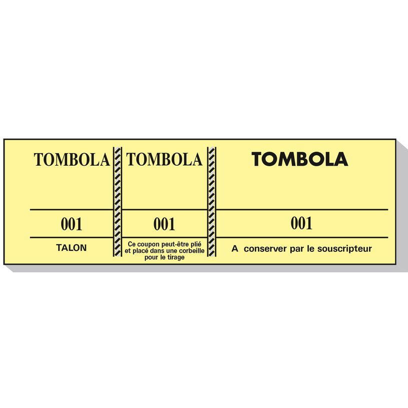 3130632965006-10 Blocs tombola 3 volets de 100 tickets - 4.8 X 15 cm- numérotés - couleurs assorties-P_79369926_4-3