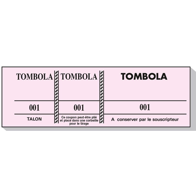 3130632965006-10 Blocs tombola 3 volets de 100 tickets - 4.8 X 15 cm- numérotés - couleurs assorties-P_79369926_5-4