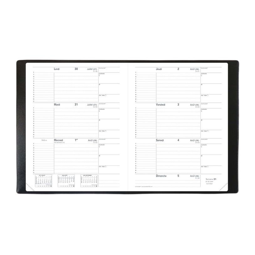 3371010332342-Agenda Club Le Principal - 1 semaine sur 2 pages - 18 x 24 cm - violet - Quo Vadis-P_79374379_2-1