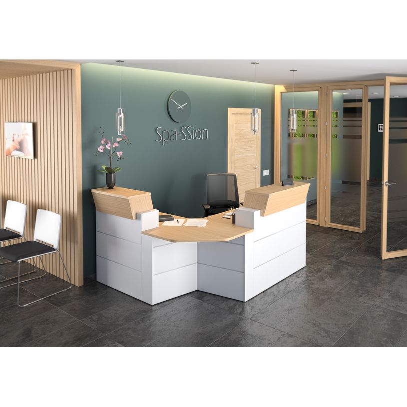 3483600288851-Banque d'accueil droite SUNDAY - L120 x H74/110 x P72/83 - Chêne-P_79375171_3-2