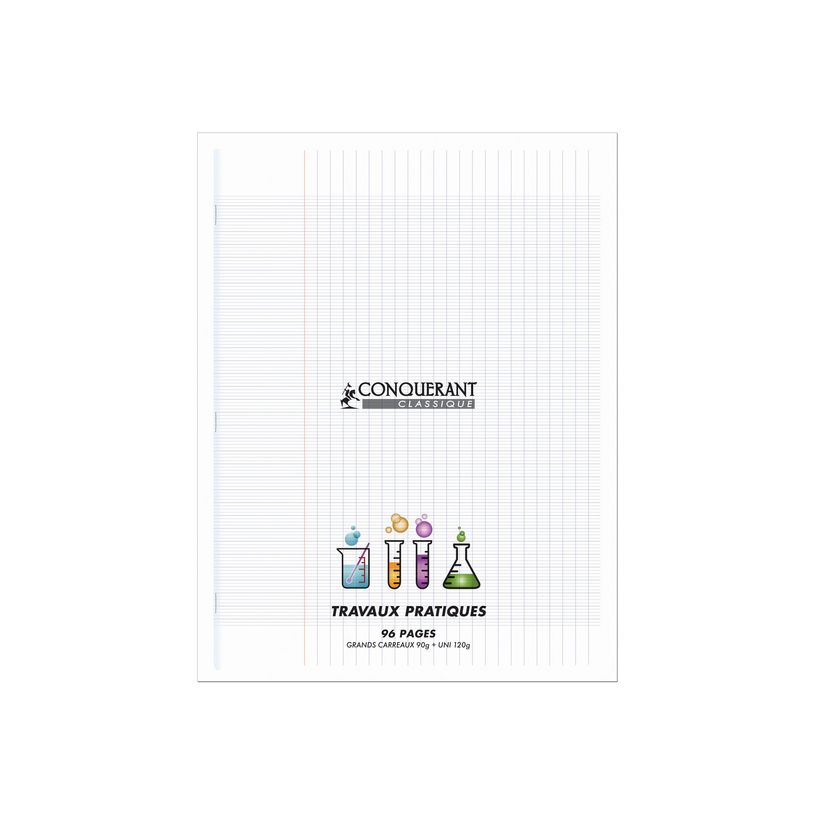 3020120002514-Conquérant Classique - Cahier polypro de travaux pratiques (TP) - 24 x 32 cm - 96 pages - grands carre-P_79375966_1-0