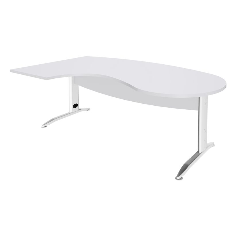 2012348121437-Bureau compact manager retour à gauche IDRA - 200 cm - Pied blanc - Blanc perle (Pieds de renfort obligato-P_79376865_1-0