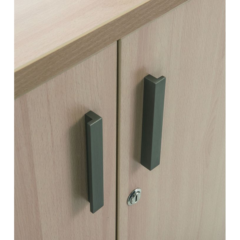 3253310146433-Armoire haute INEO/LEVEL/STEELY/WOODY - L80 x H180 x P47 - 2 portes - Corps blanc - Portes -P_79395840_2-1