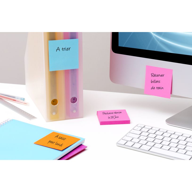 0051141400679-Post-it - 6 Blocs notes de 90 feuilles Super Sticky Rio - couleurs vives assorties - 76 x 7-P_79399757_4-1