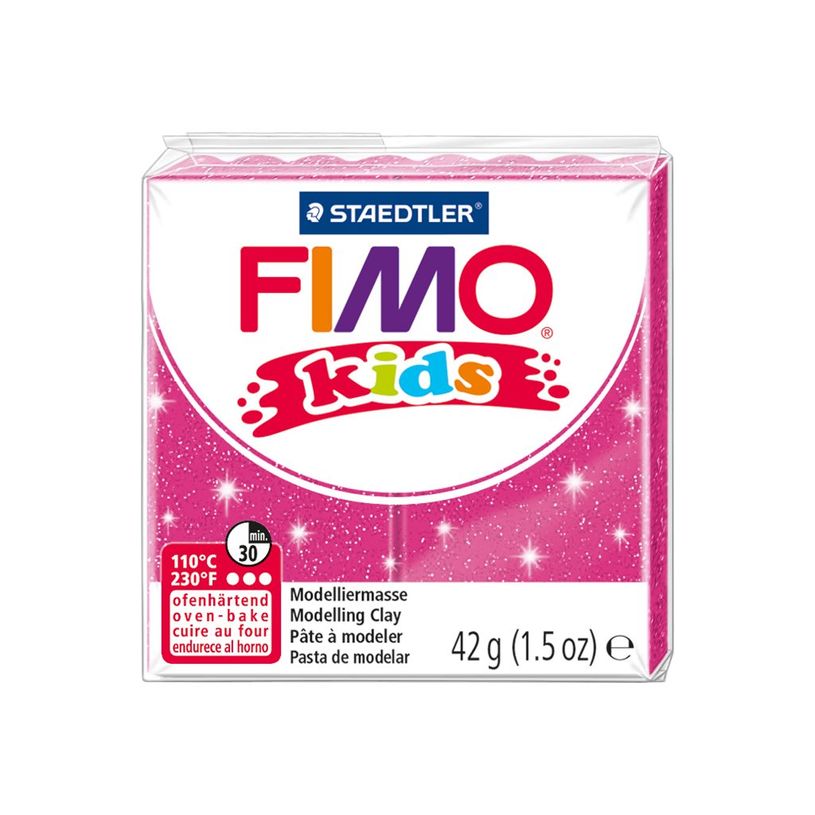 4007817804957-Pâte Fimo Kids - Rose Pailleté - 42G-P_79400179_2-1