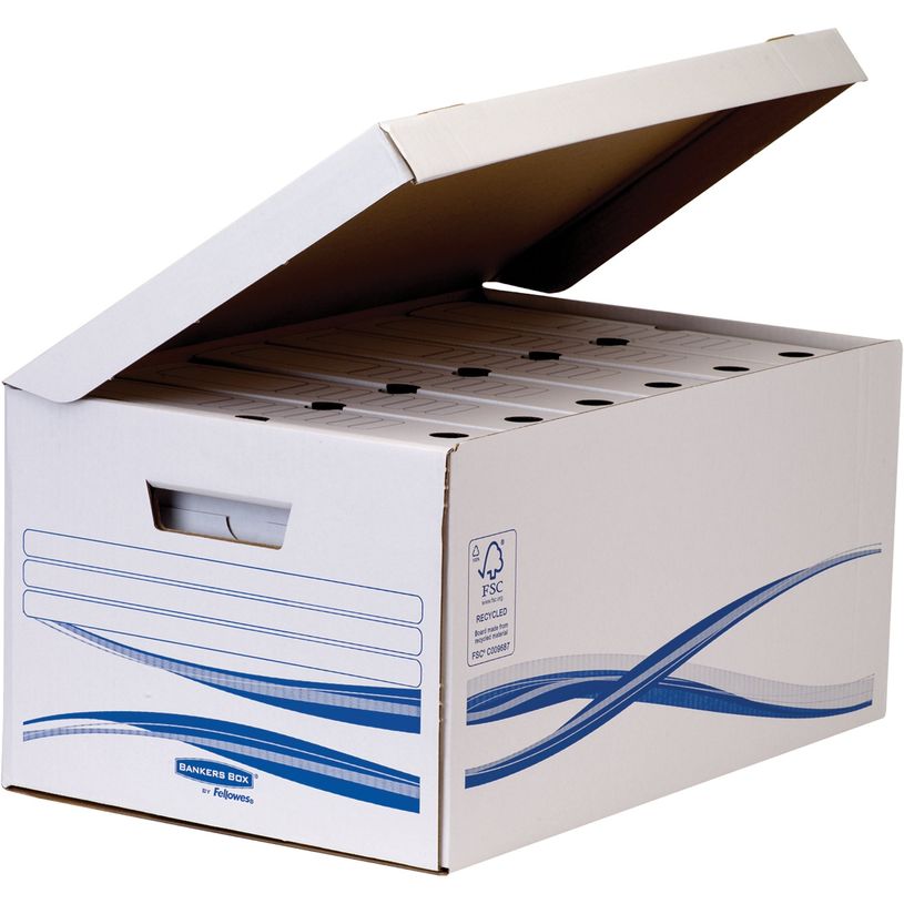 0043859671694-Bankers Box Basic Maxi A4+ - Conteneur + 6 boîtes archives dos 8 cm - Fellowes-P_79402196_2-1