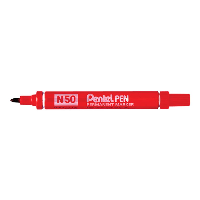 3474374075006-Pentel PEN N50 - Pack de 4 marqueurs permanents - pointe ogive - noir, bleu, rouge et vert-P_79402863_5-4