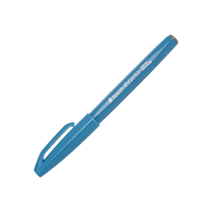 4902506287144-Pentel - Feutre pinceau à pointe souple - bleu ciel-P_79402881_1-0
