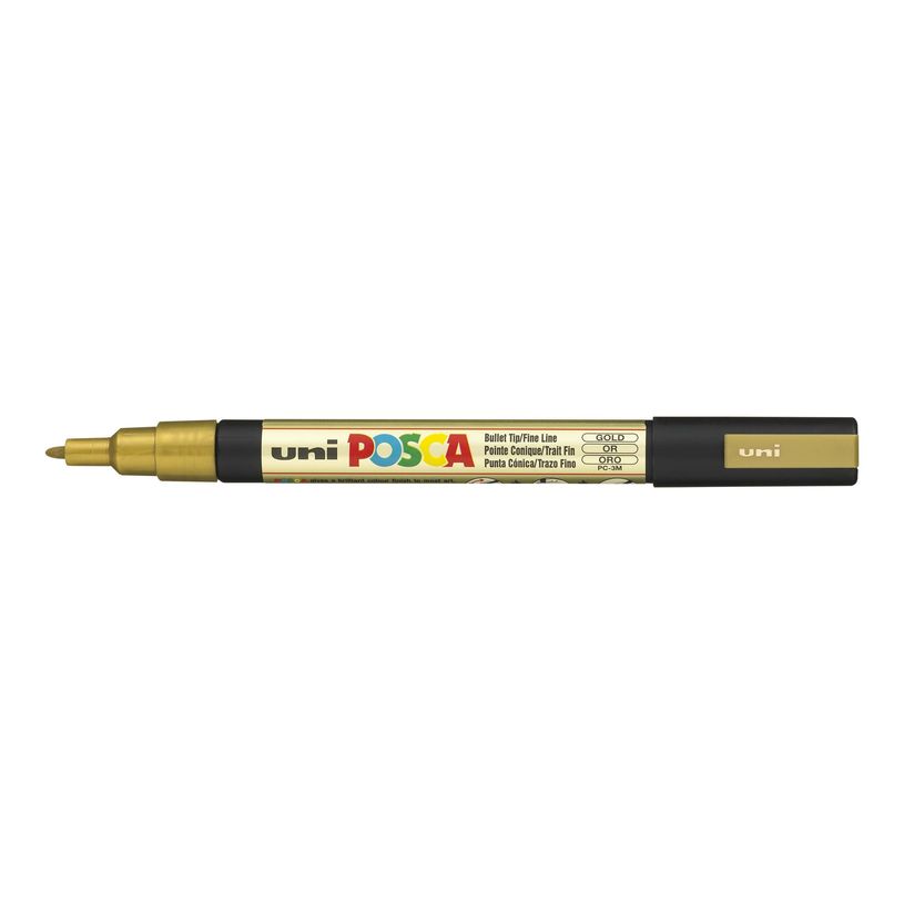 3296280033372-Uni POSCA PC-3M - Pack de 4 marqueurs - noir, argent, blanc, or-P_79407585_2-2