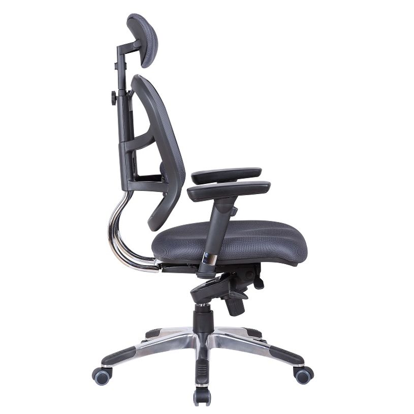 3760185027717-Fauteuil de bureau TECKNET - accoudoirs réglables - appuie-tête réglable - Gris-P_79408941_5-4